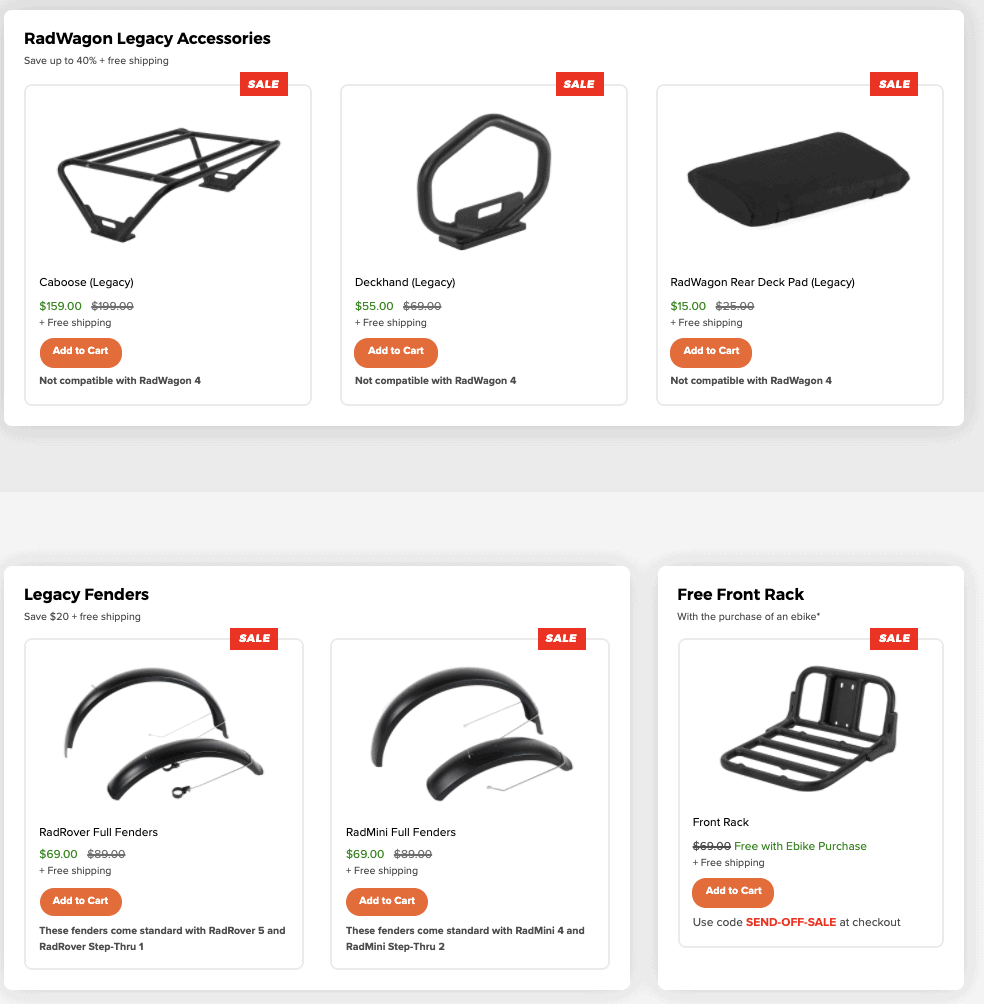 Rad electric hot sale bike accessories