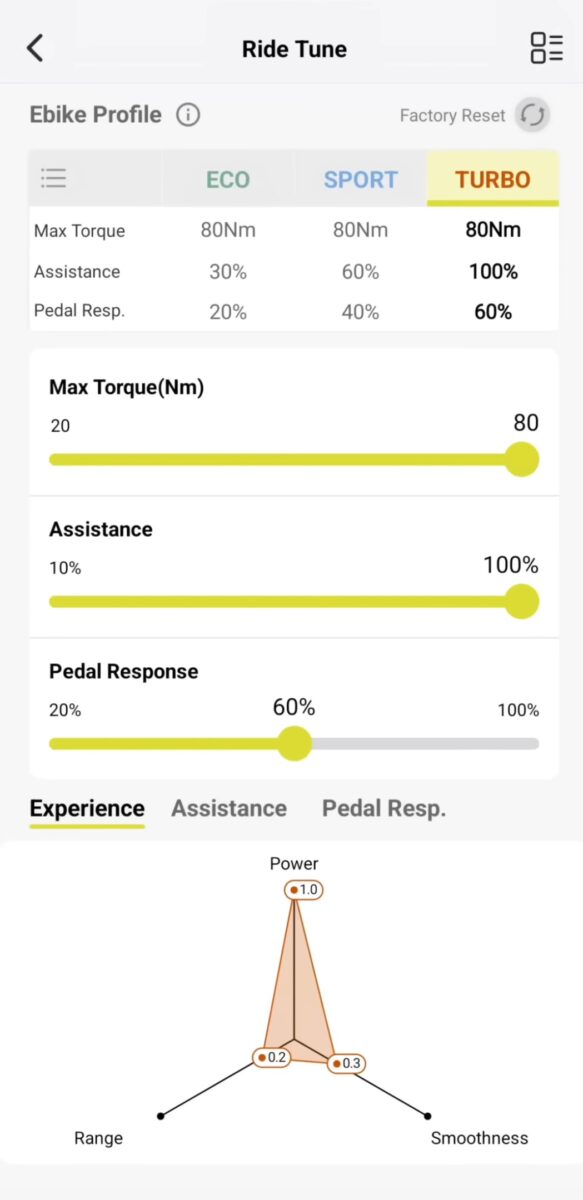 Ride Tune in Aventon's App forthe Aventure 3