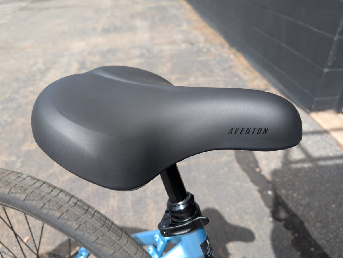 Aventon Branded Comfort Saddle on the Pace 4