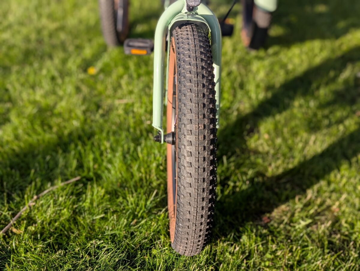 20" X 3" Chao Yang Tires with Knobby Tread on the Retrospec Boca Rev