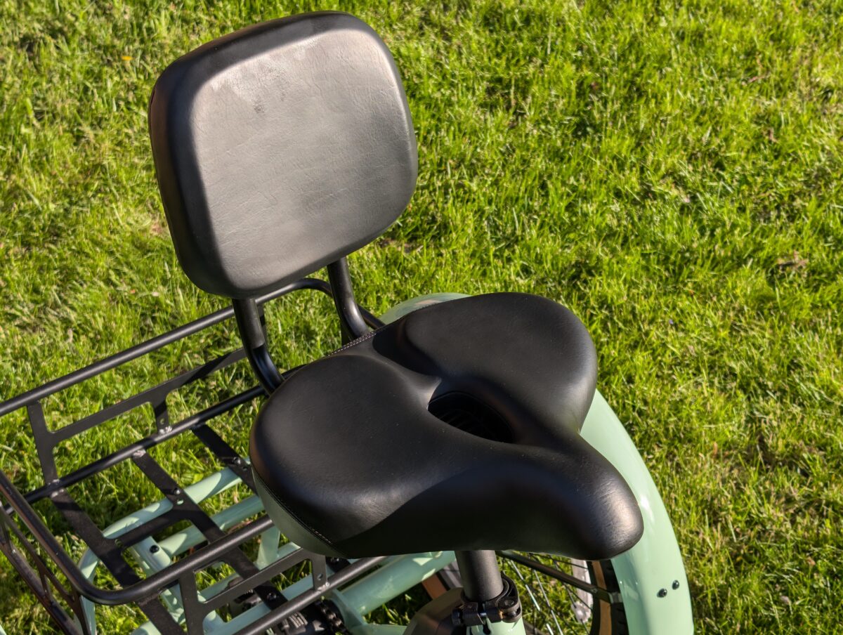 Super Comfort Saddle with Backrest on the Boca Rev from Retrospec