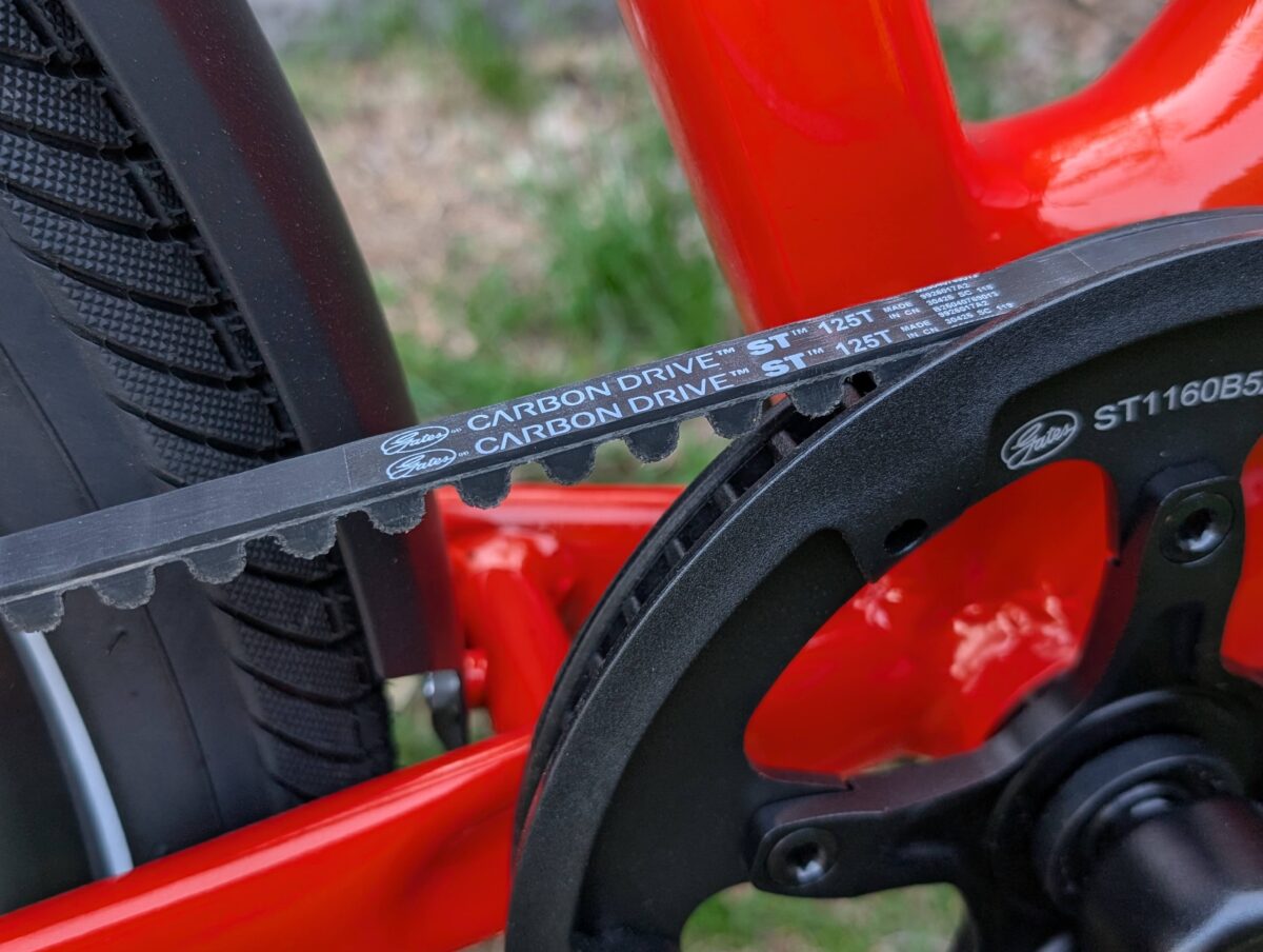 Gates carbon belt drive on the Euphree Solar Sparrow