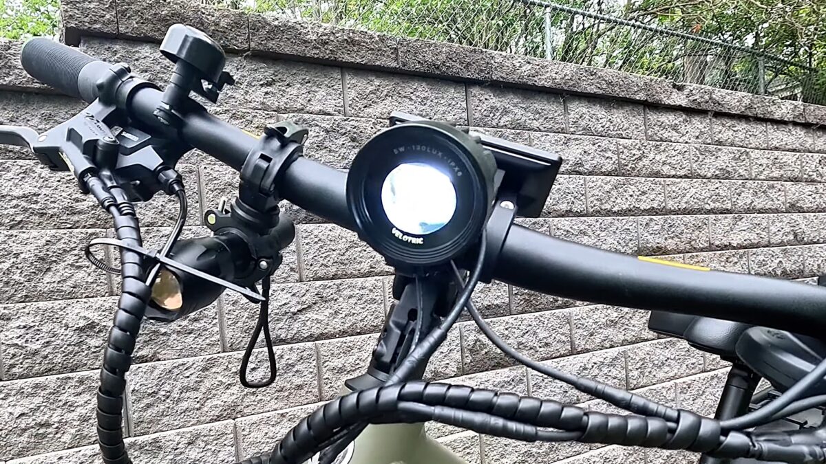 130 LUX Headlight on the Velotric Nomad 2X