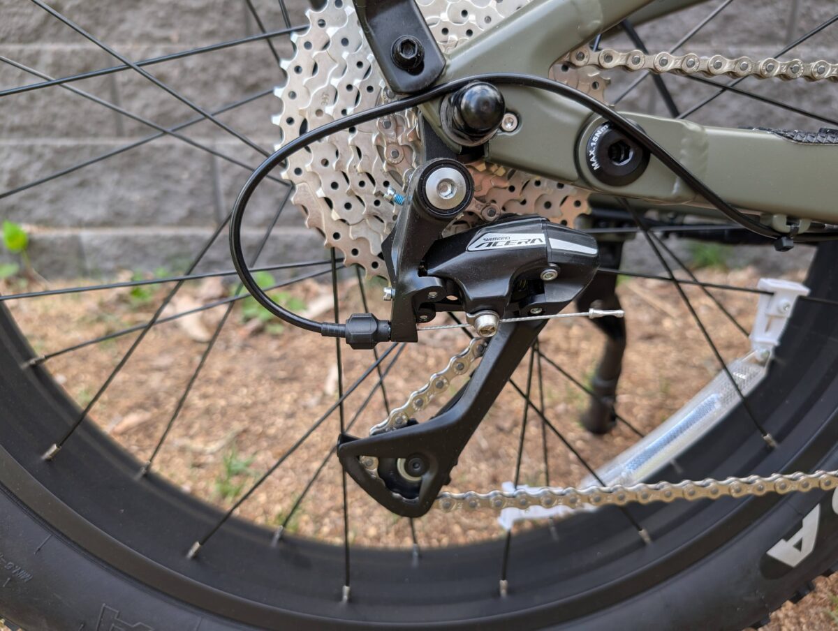 Shimano Acera 8-speed Derailleur on the Velotric Nomad 2X