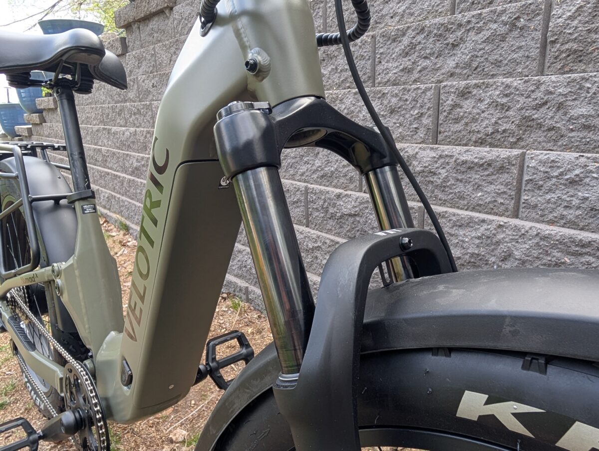 TRAMA Front Air Suspension Fork | 100mm of Travel on the Velotric Nomad 2X