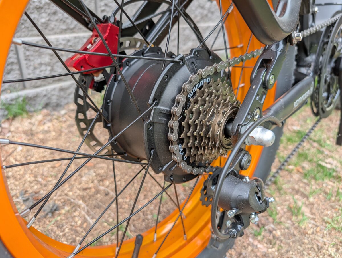 48V 750W Rear Hub Motor 1200W Peak 85 Nm Of torque on the Cyrusher Kommoda 2.0