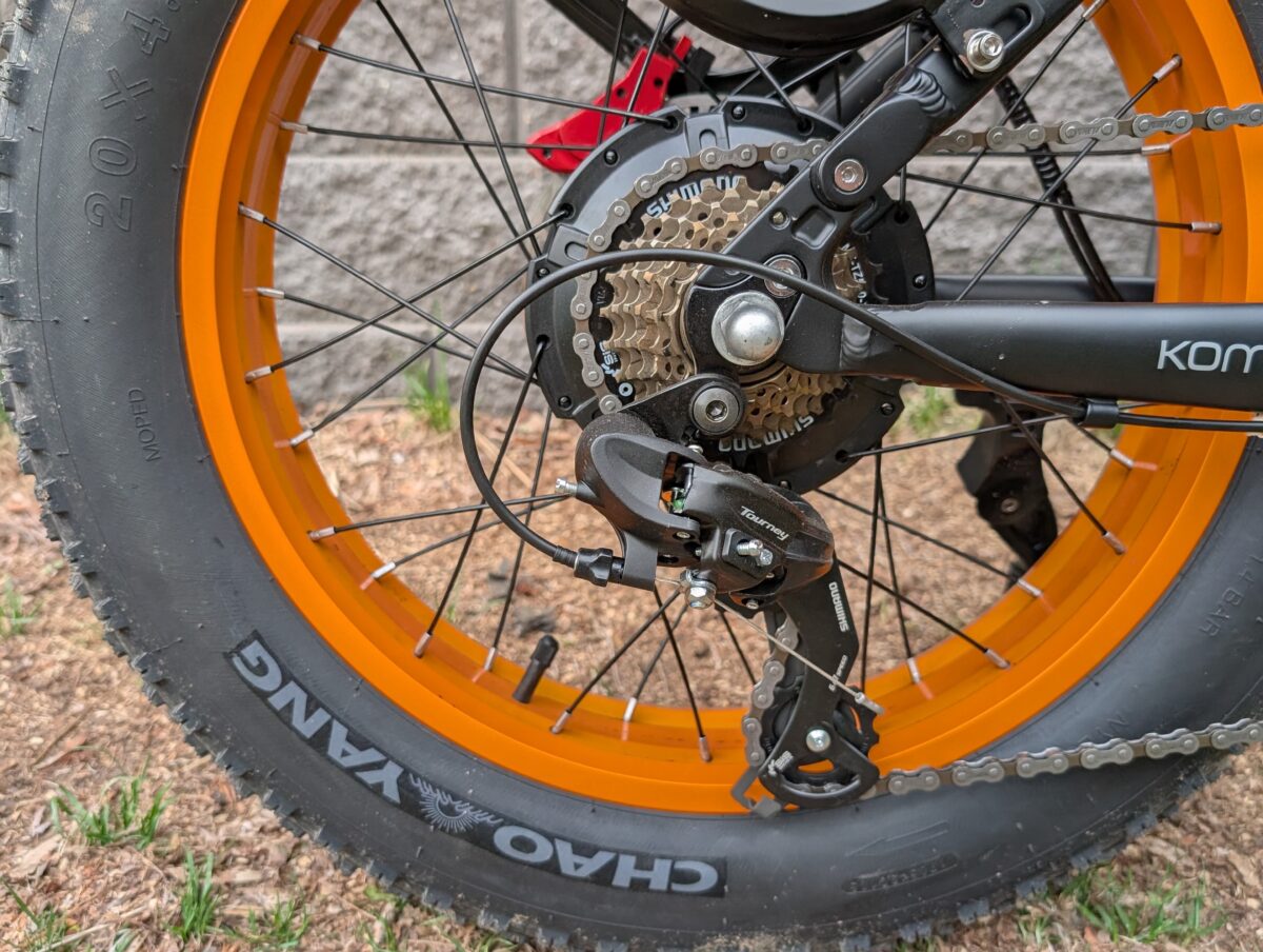 Shimano Tourney Derailleur on the Cyrusher Kommoda 2.0