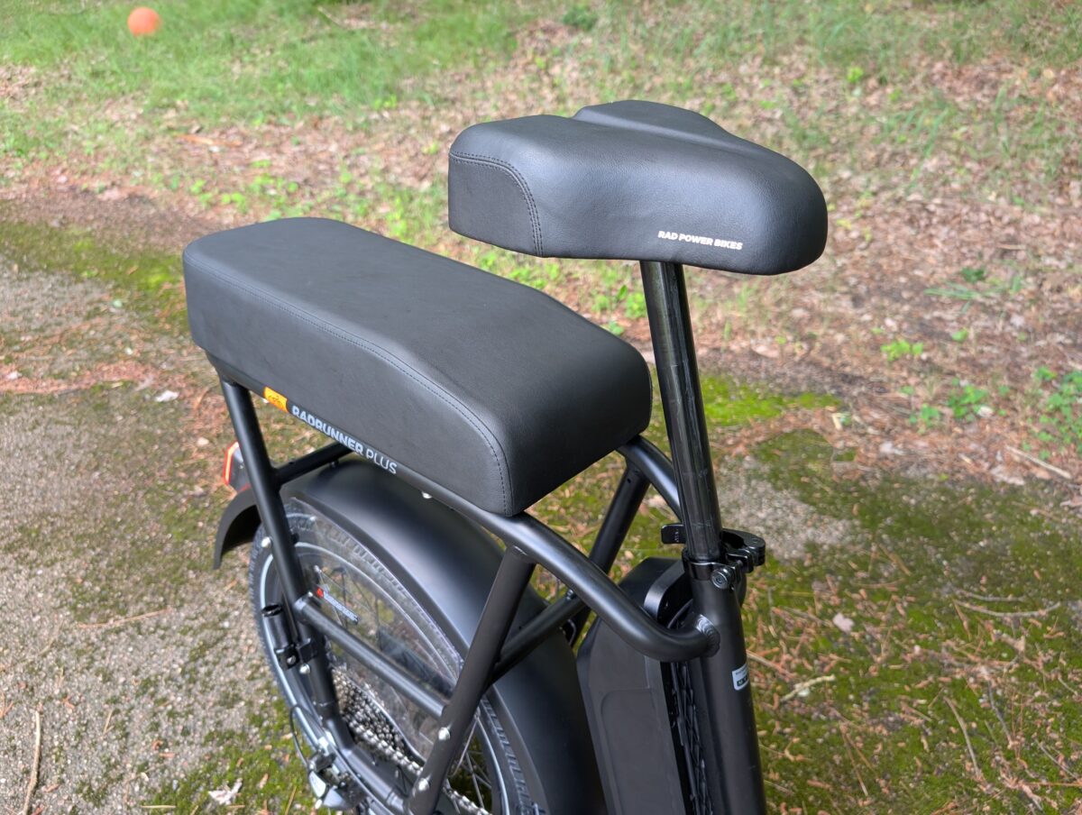 Passenger Seat on the rack of the RadRunner 3 Plus