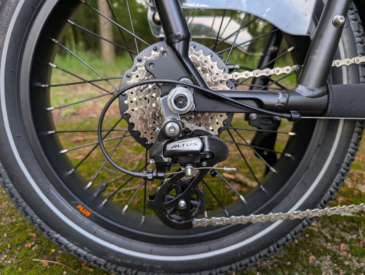 Shimano Altus Derailleur on the RadRunner 3 Plus