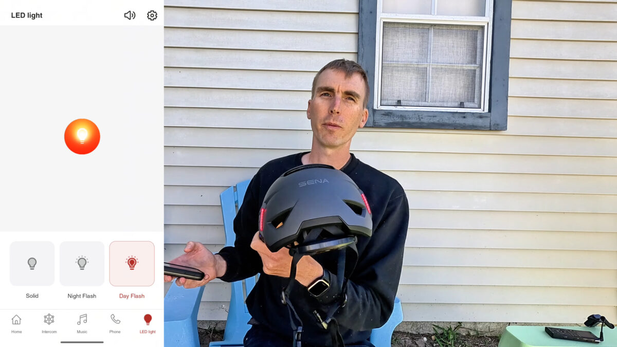 Light customization in the Sena U1 Helmet App