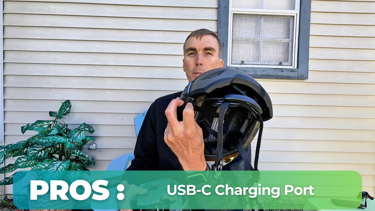 USB-C Charging Port on the Sena U1 Helmet