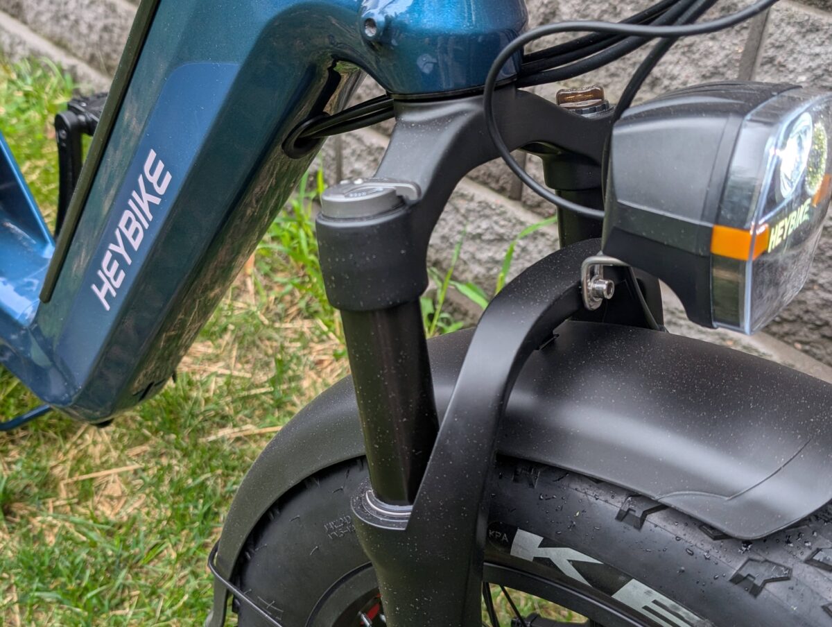 Hydraulic Suspension fork on the Heybike Ranger 3.0 Pro