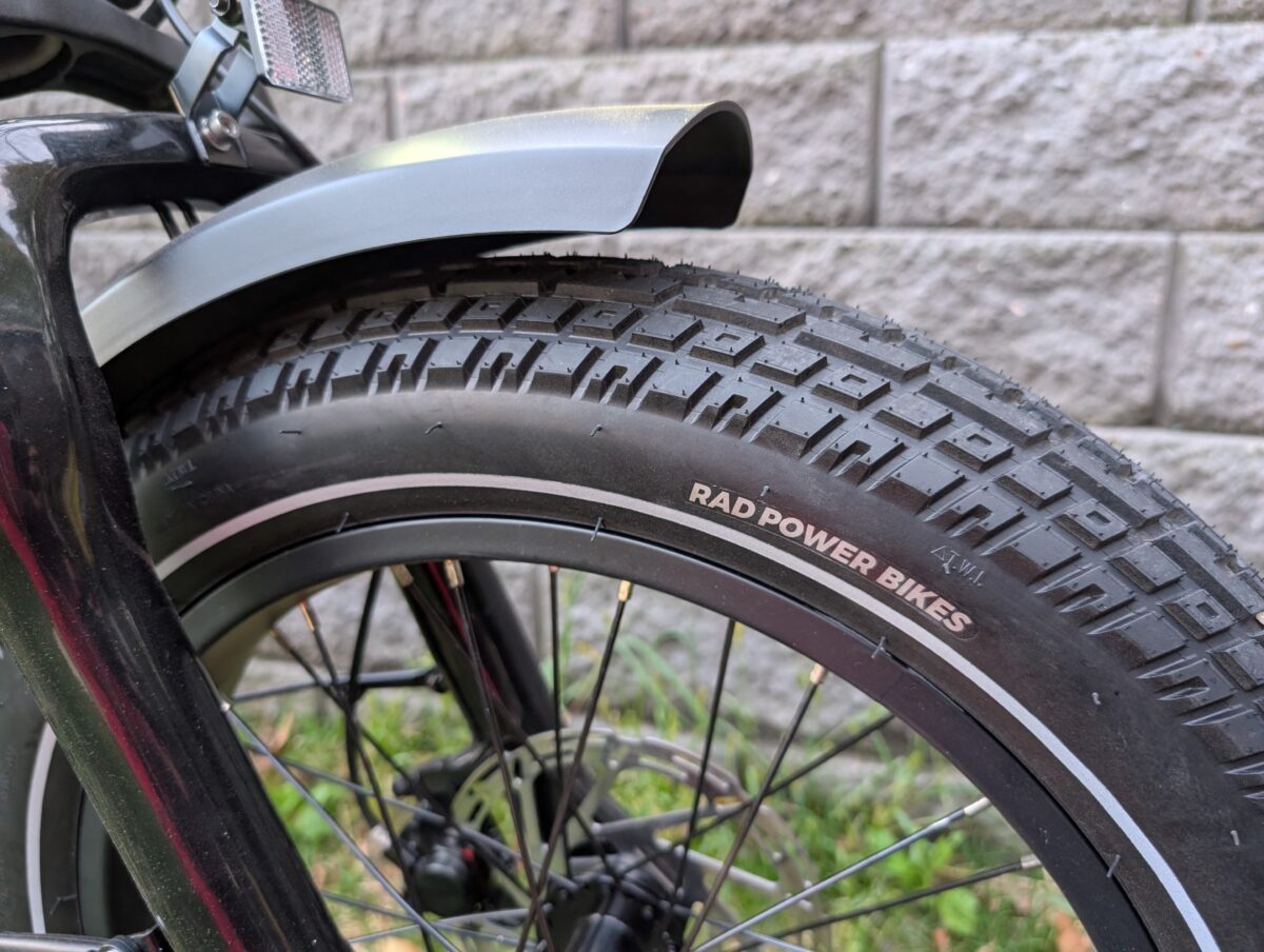 20 x 3.5 in tires on the RadRunner Max