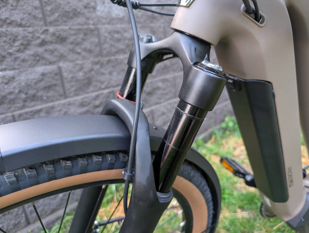 100mm Travel Front Air Suspension Fork on the Prodigy V2