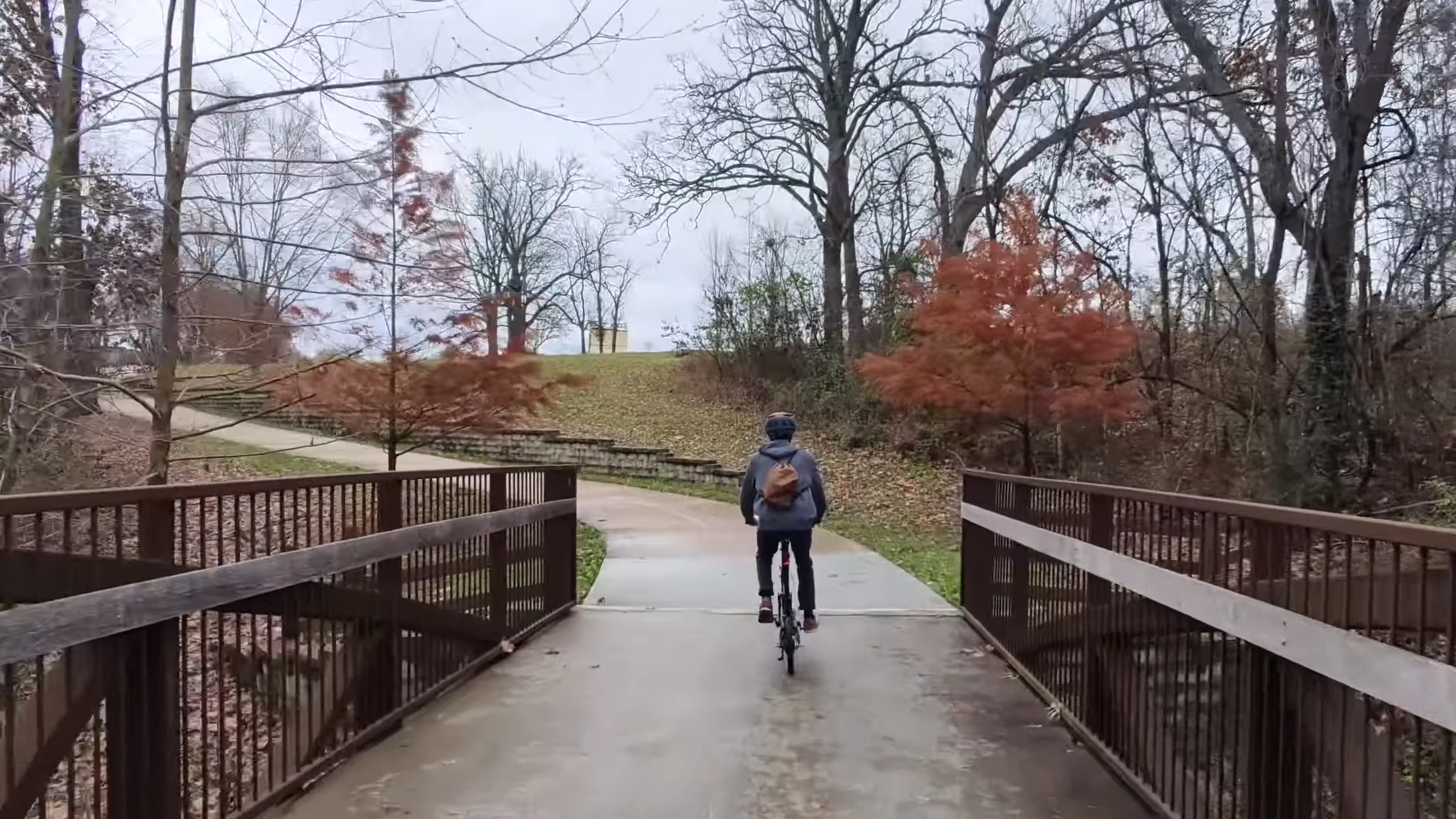 Riding the Dahon K-Feather on a Paved Trail