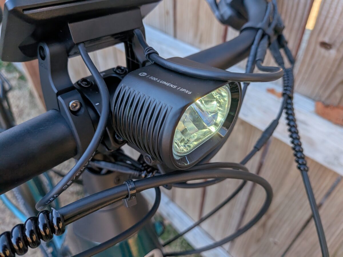 New 500-lumen Headlight on the Velotric Discover 3