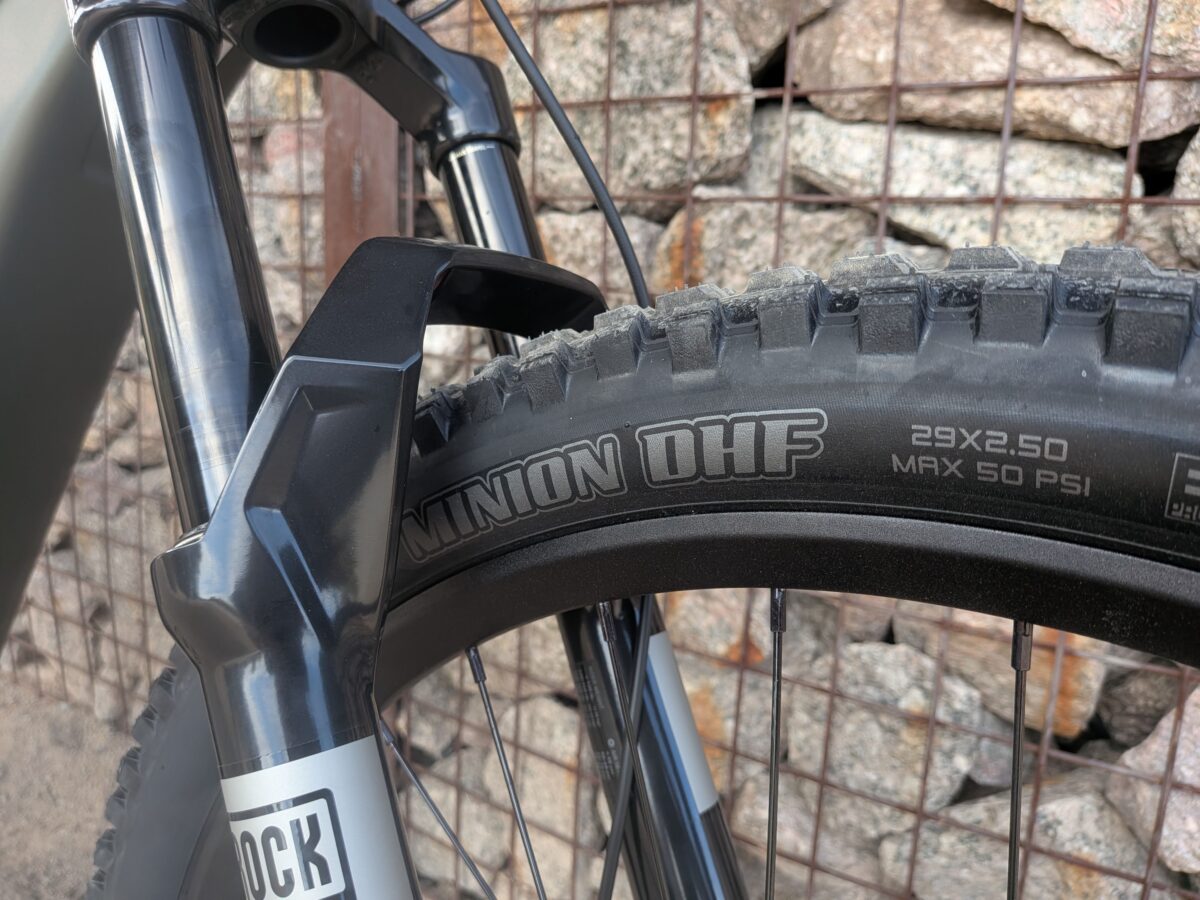 Maxxis Minion DHF Tire on the Aventon Current