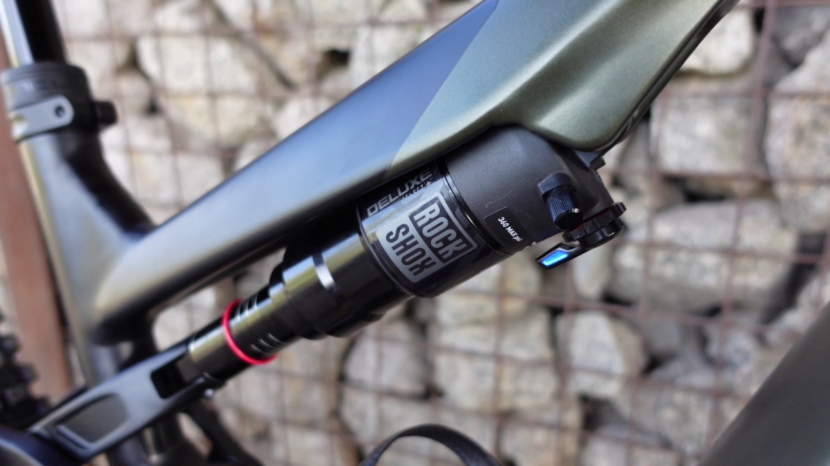 RockShox Deluxe Select+ Rear Air Shock on the Aventon Current ADV