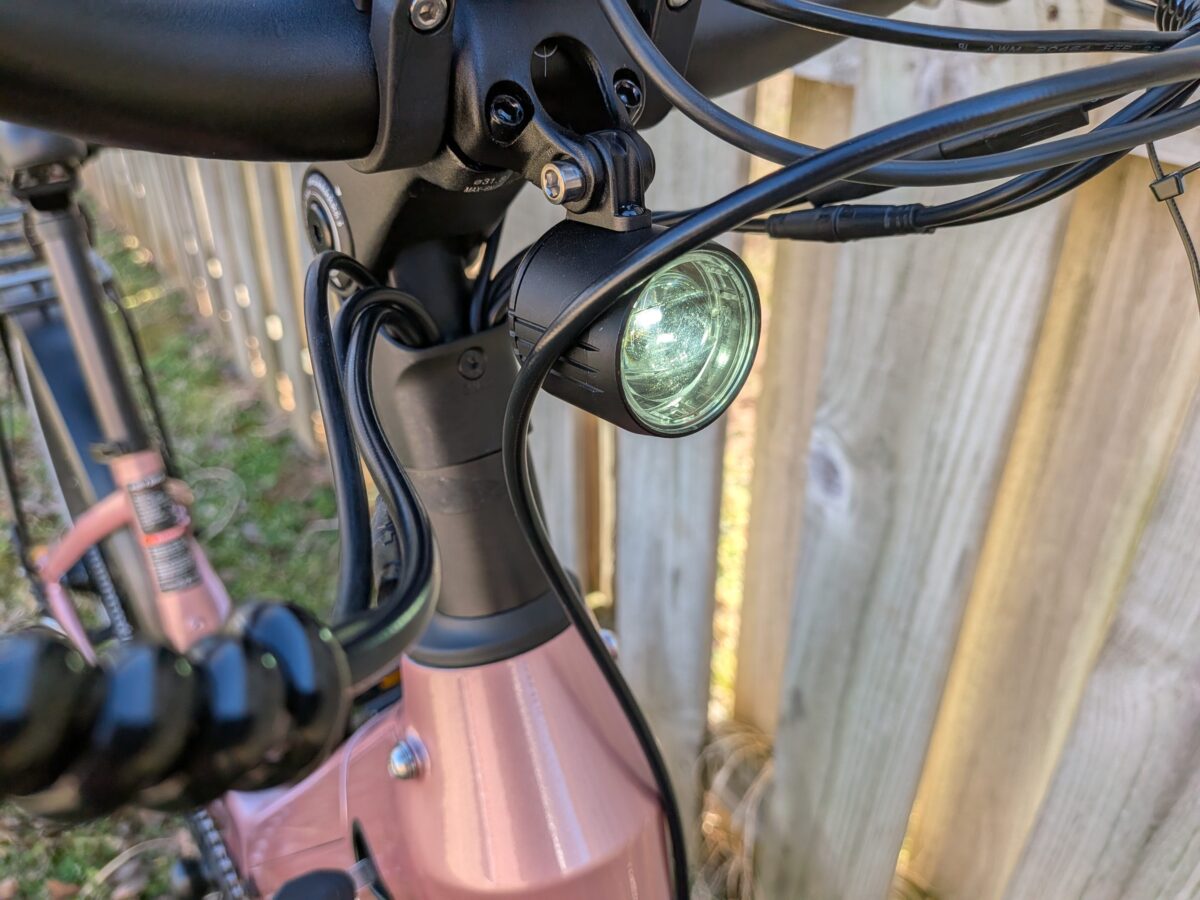 Headlight with Horn on the Heybike Venus