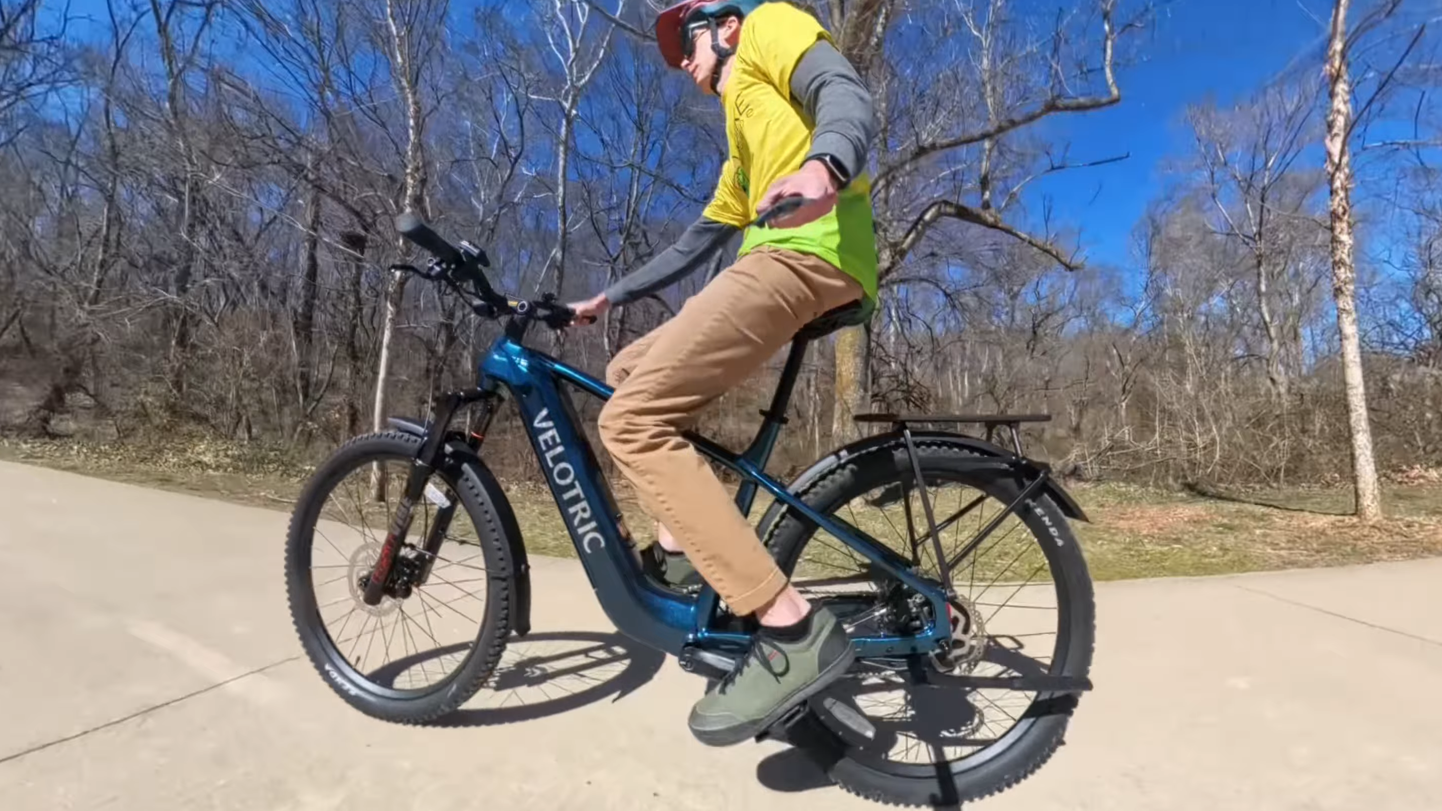 Ryan riding the Velotric Summit 2