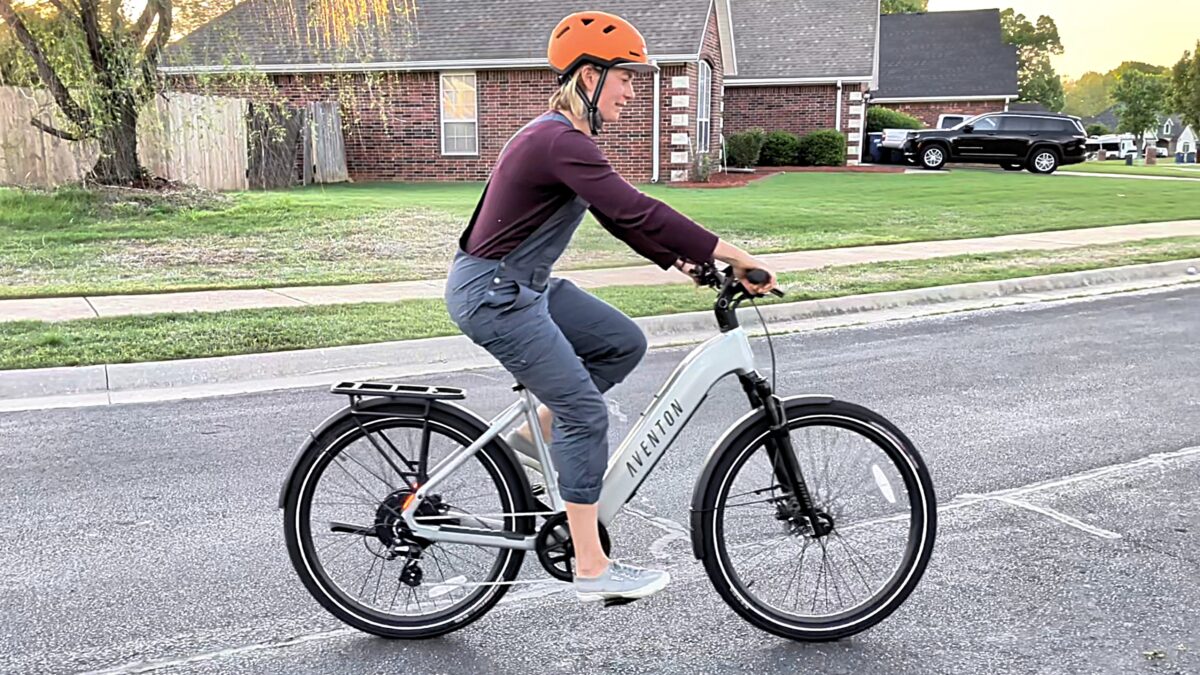 Allie on the Aventon Level 4 REC