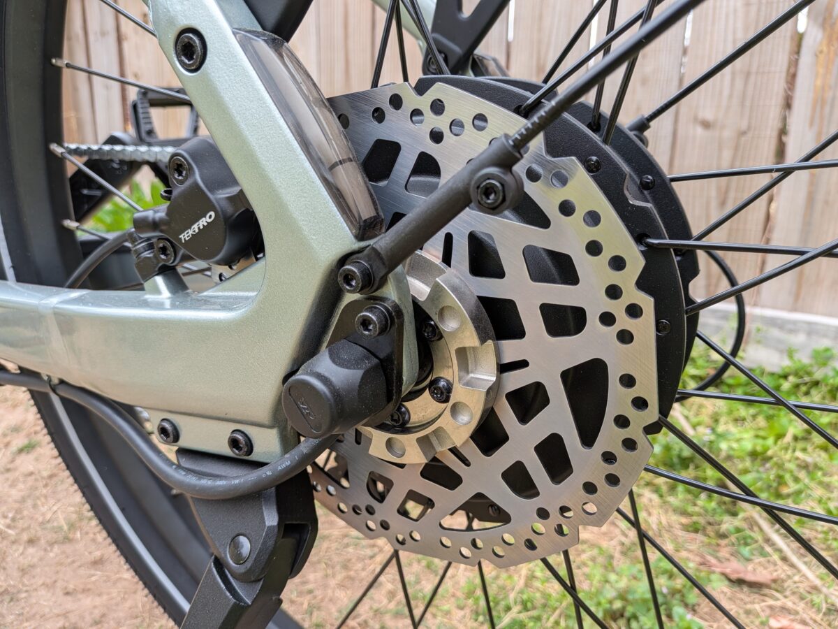Electric Rear Wheel Lock on the Aventon Level 4 REC