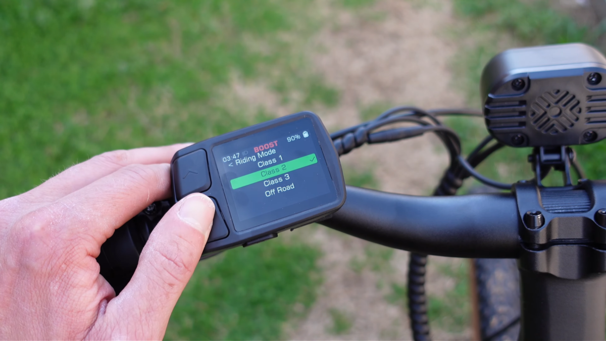 Class Selection Setting on the Ride1Up Vorsa Lite