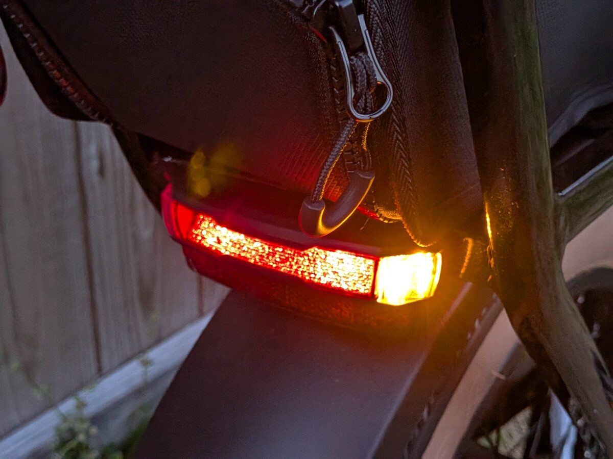 Taillight with Brake Functionality and Turn Signals on the Velotric GoMad