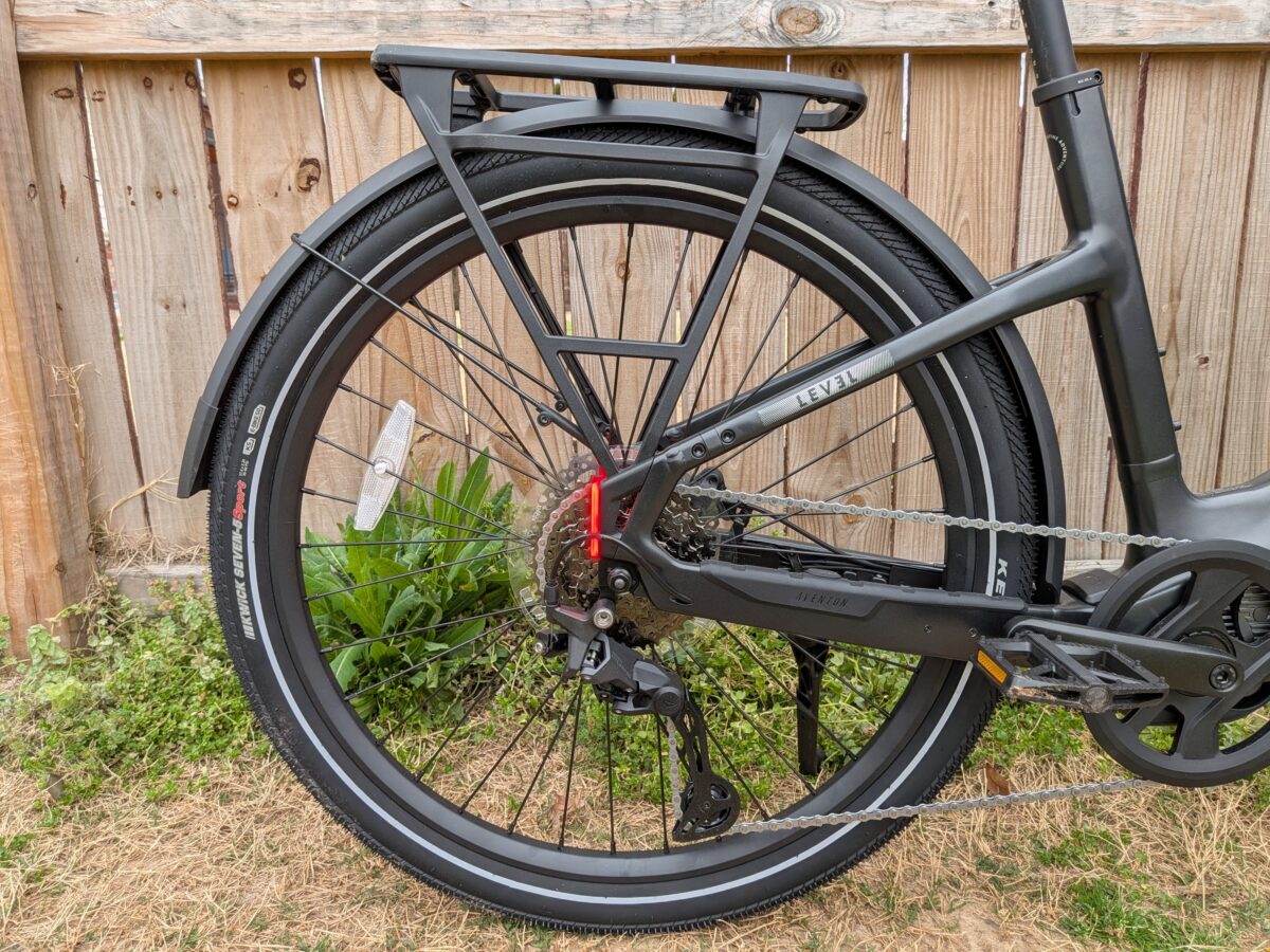 Rear Rack and Rear Fender on the Aventon Level 4 ADV