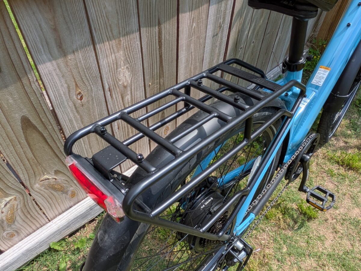 Included 30 lb capable Rear Rack on the Lectric XPress 2
