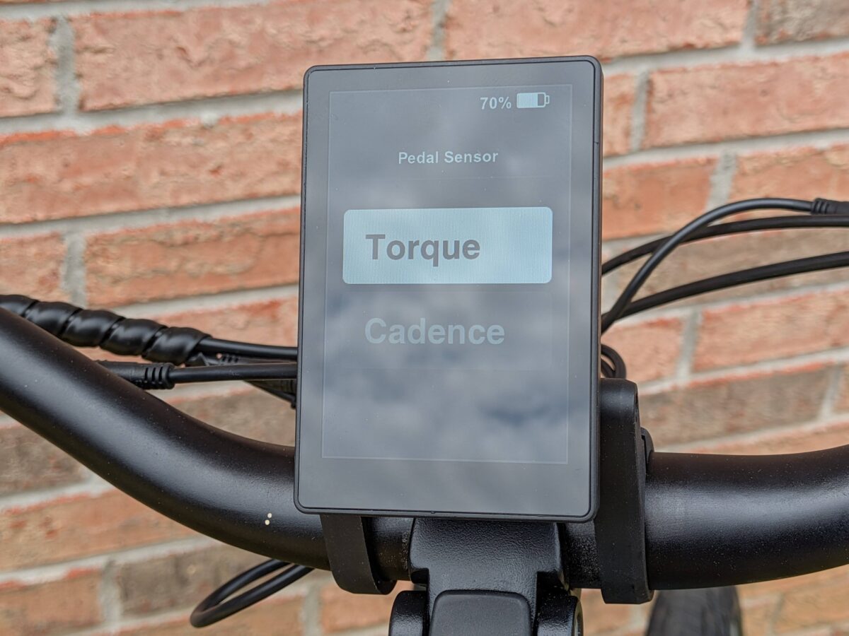 Lectric XPress 2 Sensor Selection Settings
