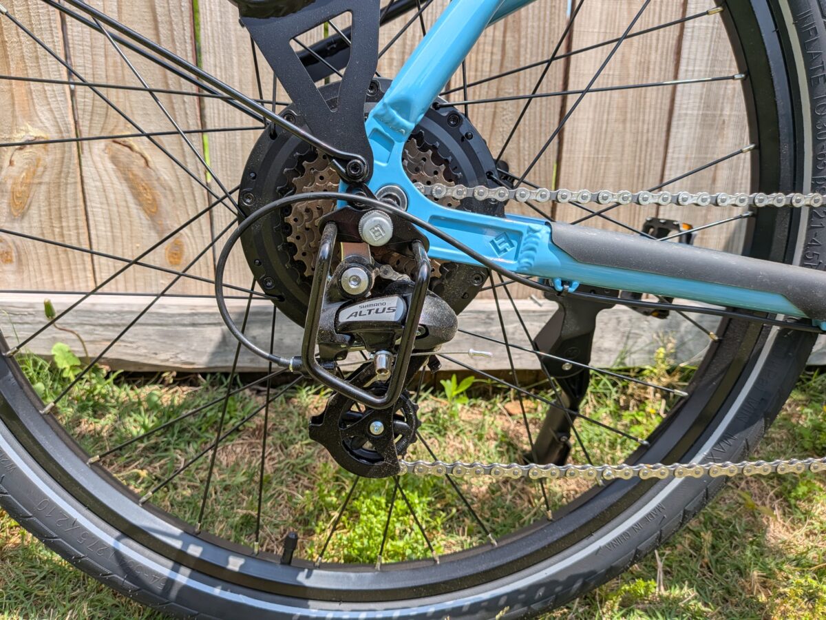 Shimano Altus Derailleur on the Lectric XPress 2