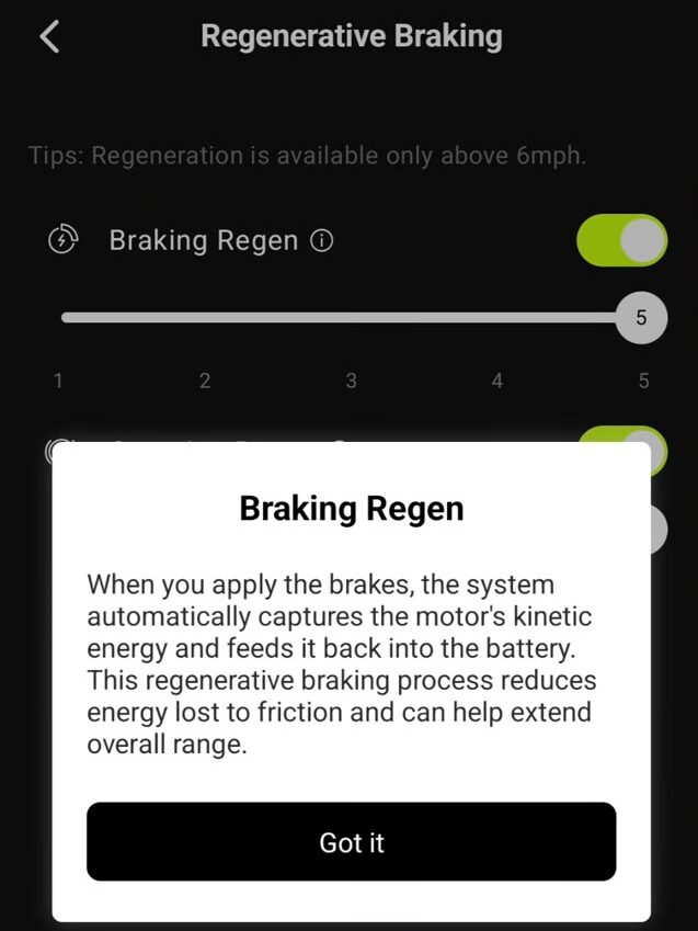 Braking Regen on the Aventon Level 4 REC