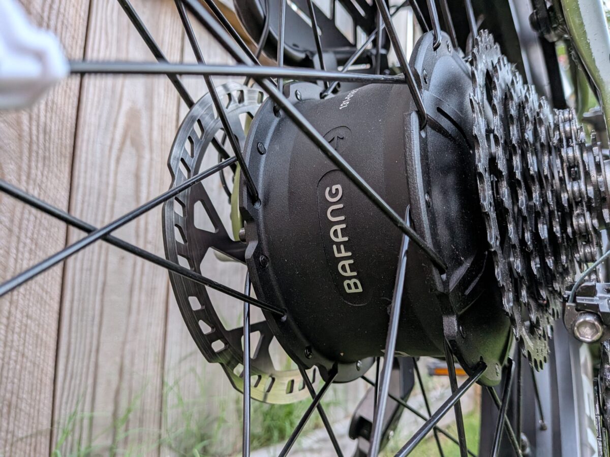 Bafang rear hub motor and cassette on the Monarc Marker