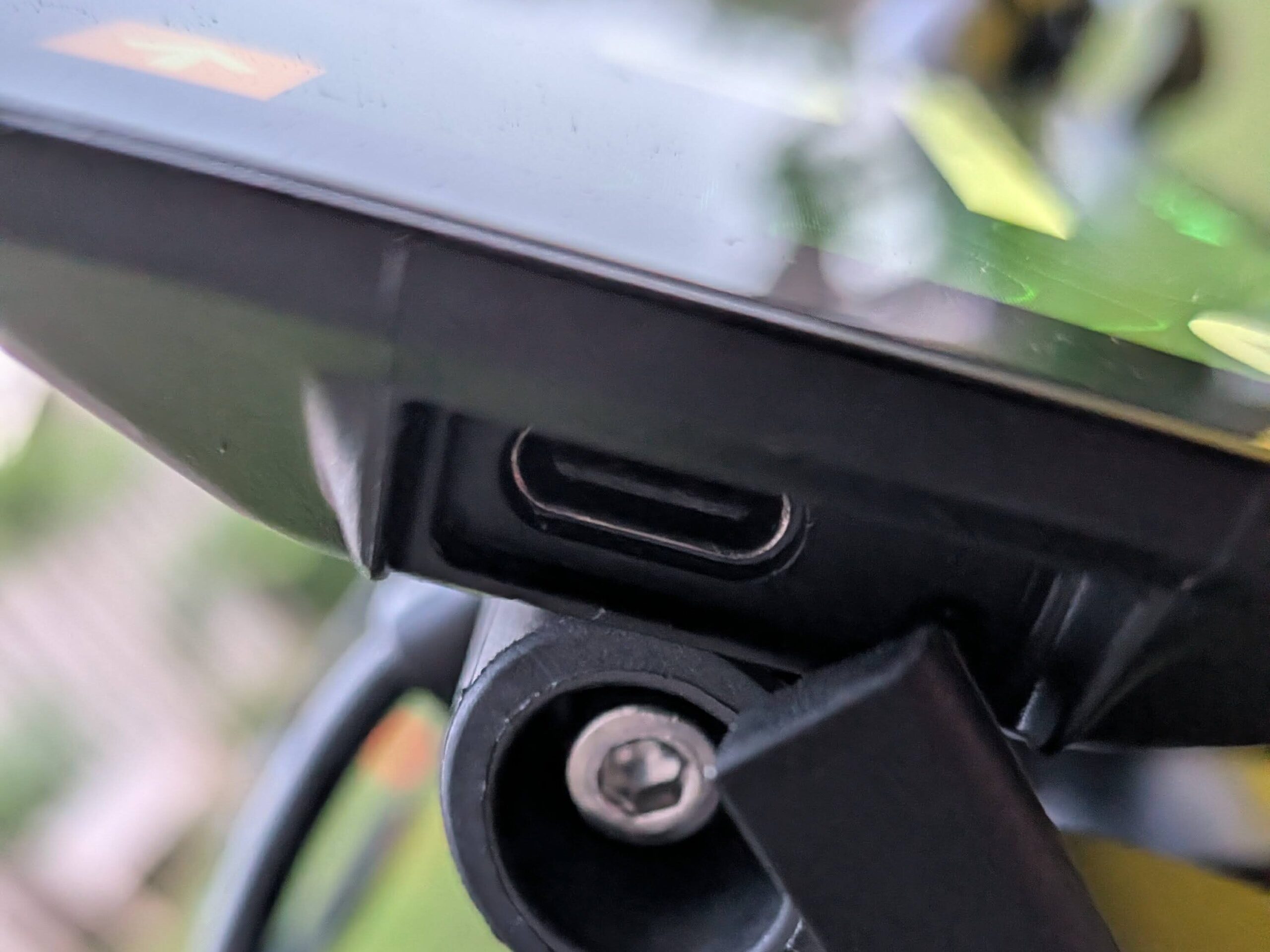 USB-C charging port under the Monarc Marker's display