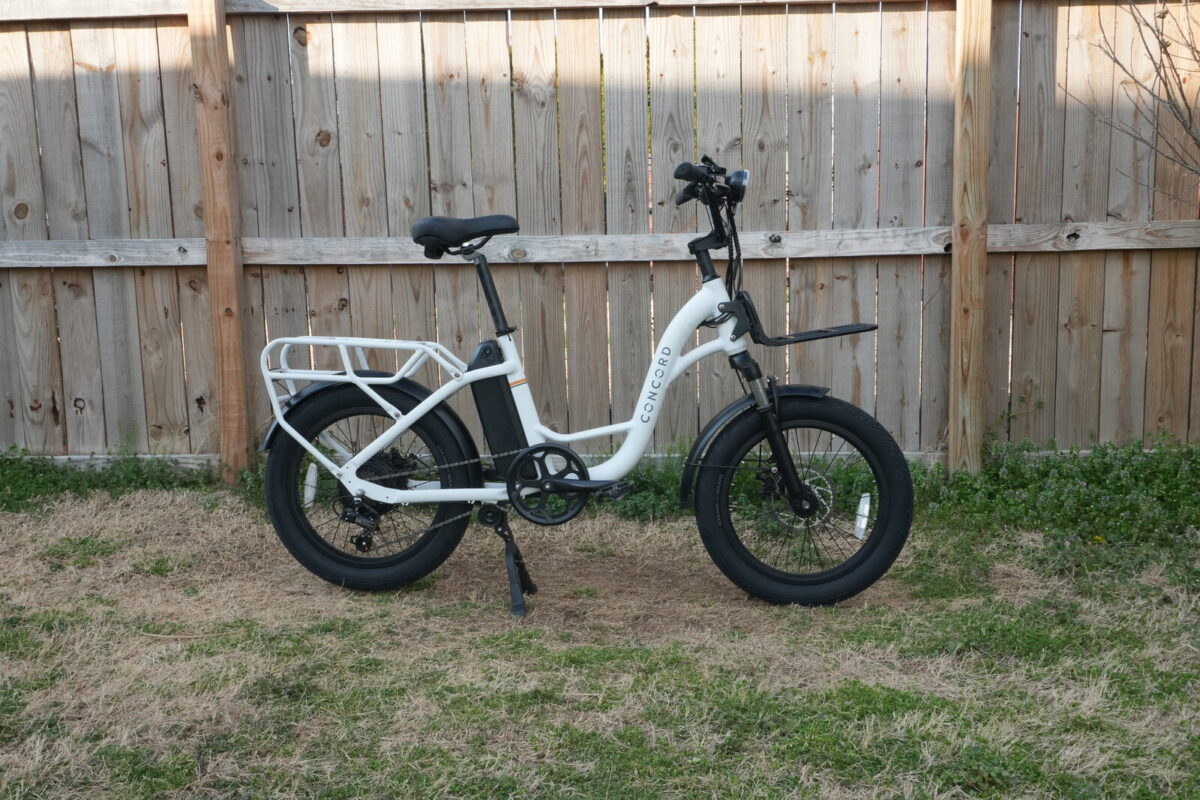 Walmart Concord LoadPro utility ebike profile in white