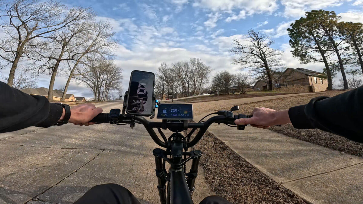 First-person view of the Walmart Concord Voltic during a hill climb test