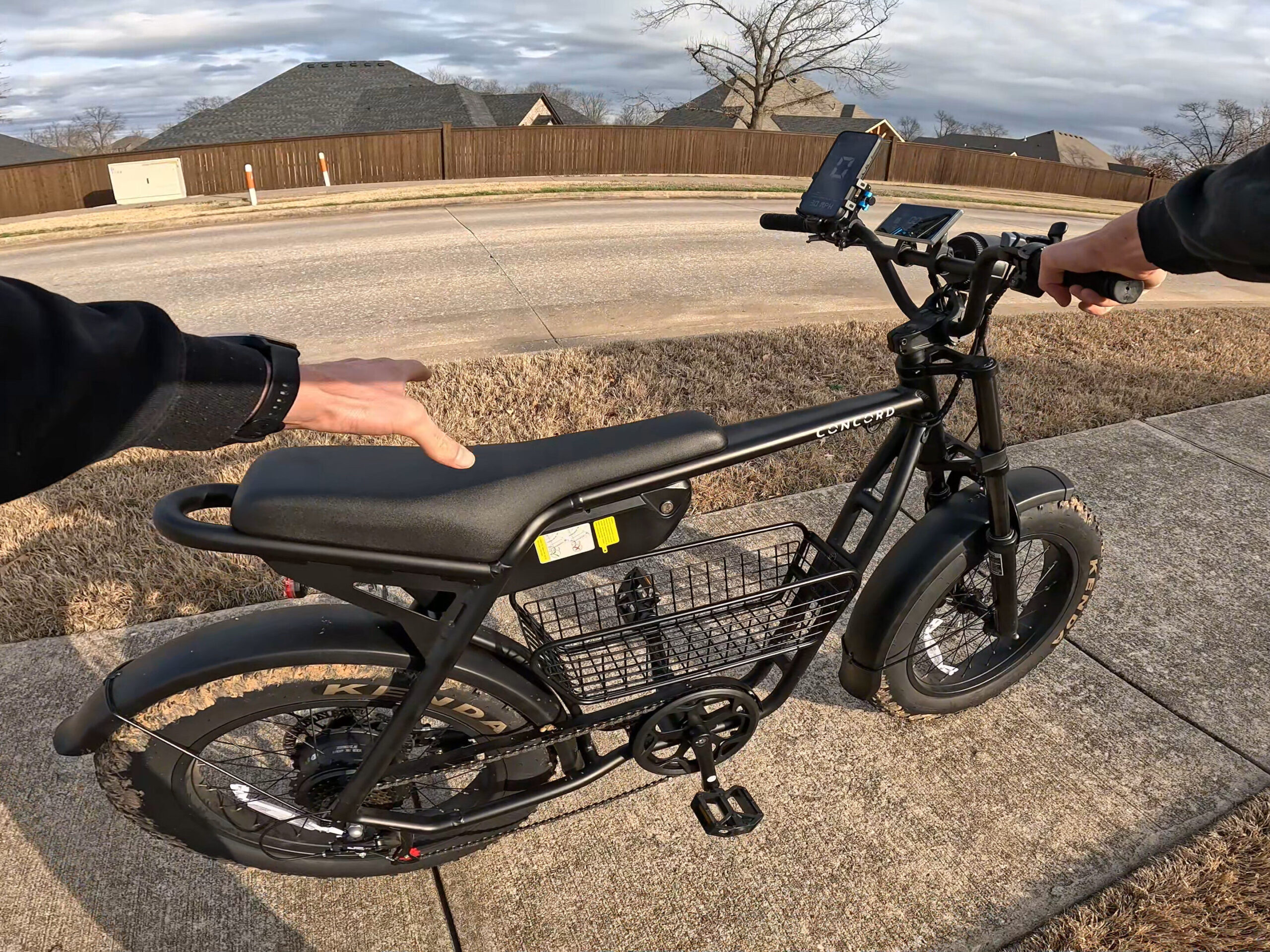 Walmart Concord Voltic parked on a neighborhood sidewalk