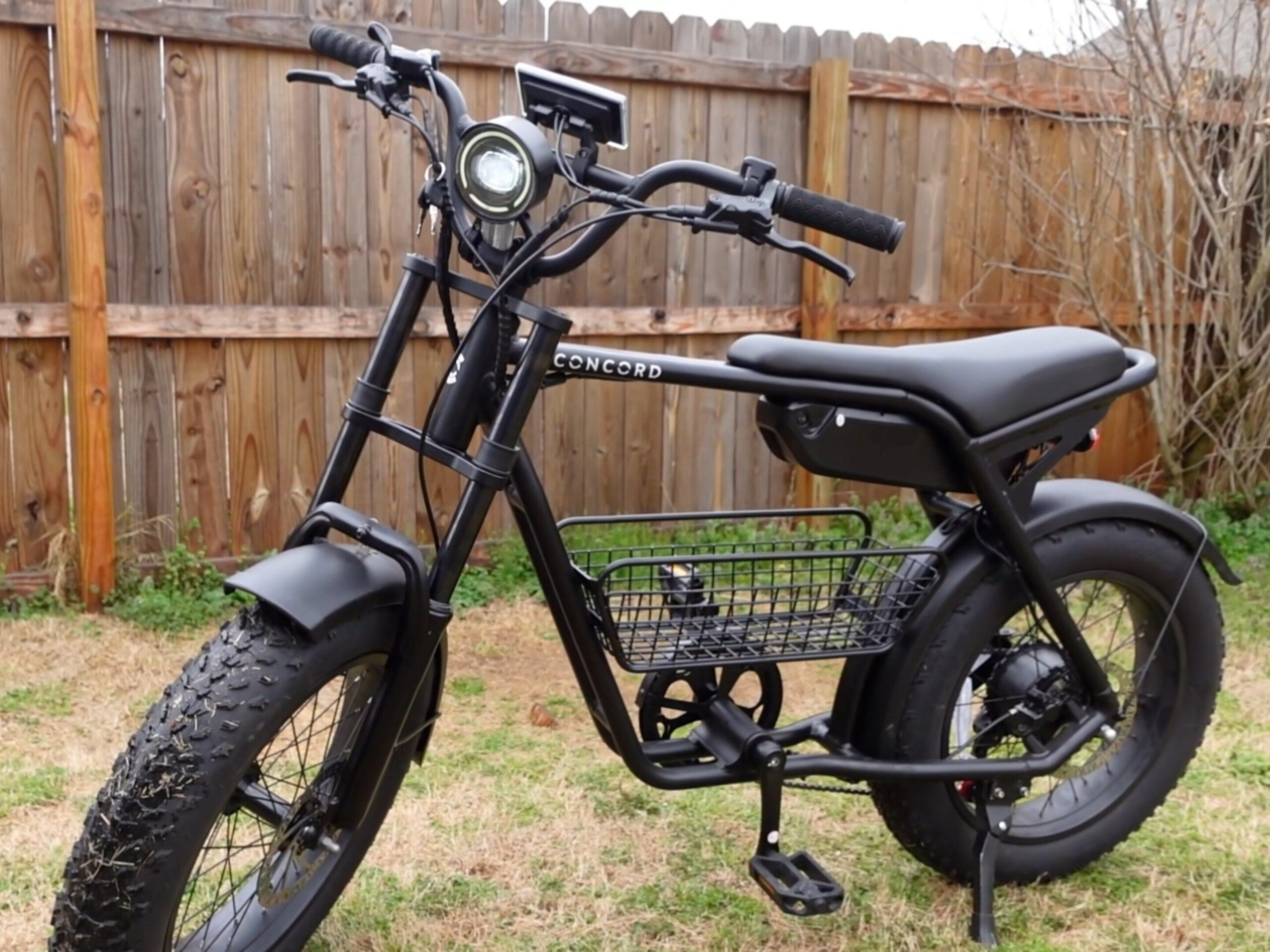 Walmart Concord Voltic side profile showing 20x4 Kenda fat tires