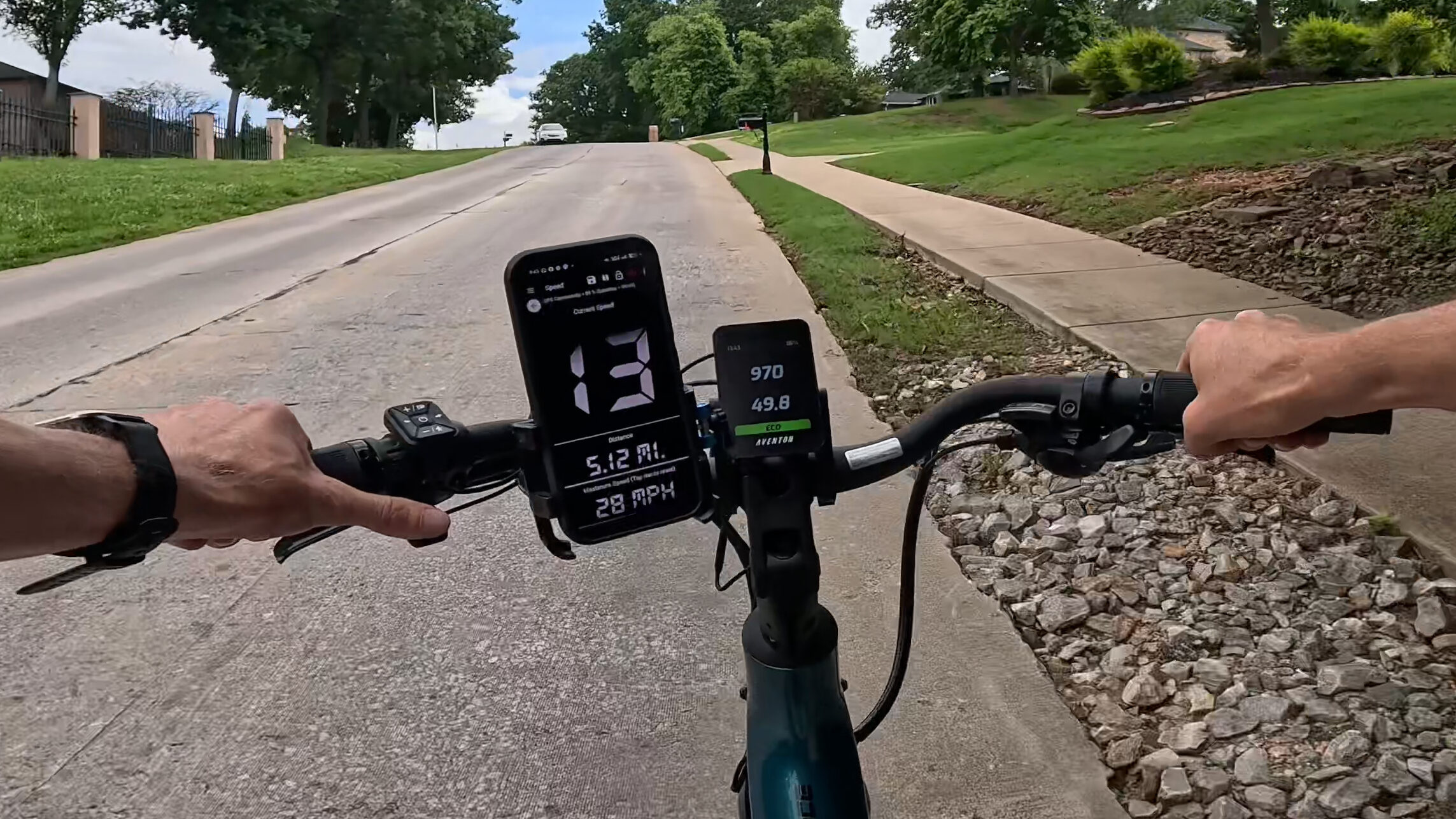 Minimum Climbing Speed Throttle Only Aventon Pace 5 REC