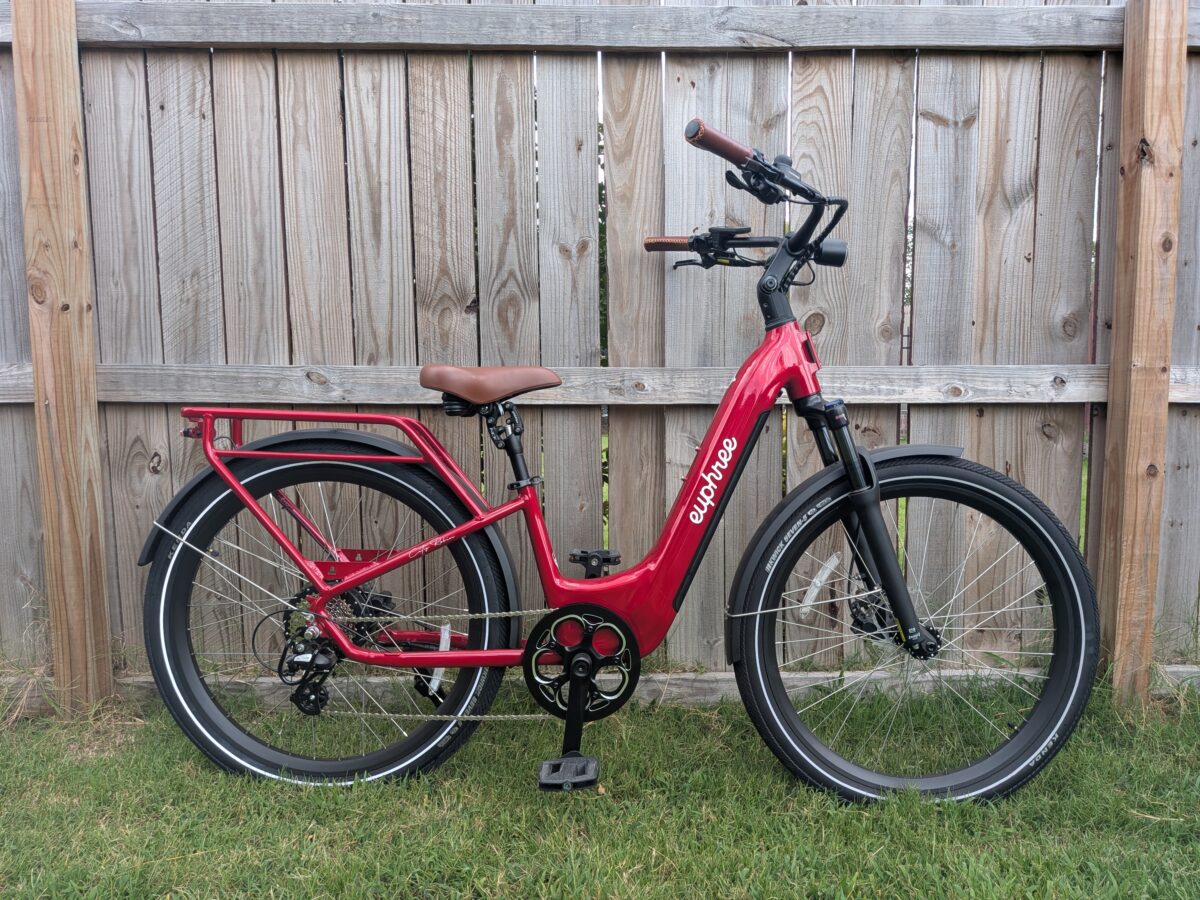 Euphree City Robin 3 step-through commuter ebike in Heritage Red