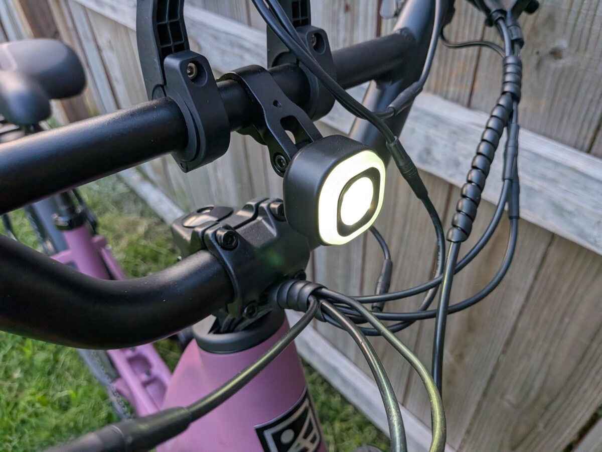 Integrated front headlight on the Monarc Tracer