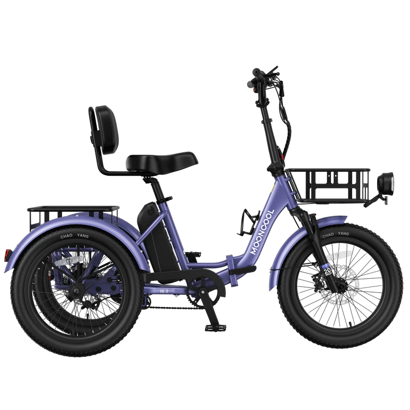 Mooncool TK2 electric trike in Lavender Purple