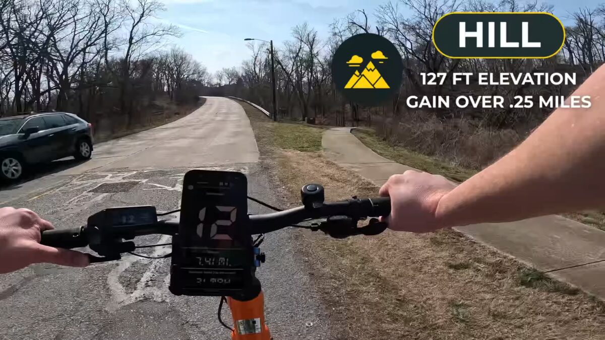 Velotric Tempo Hill Climb Test with Specs