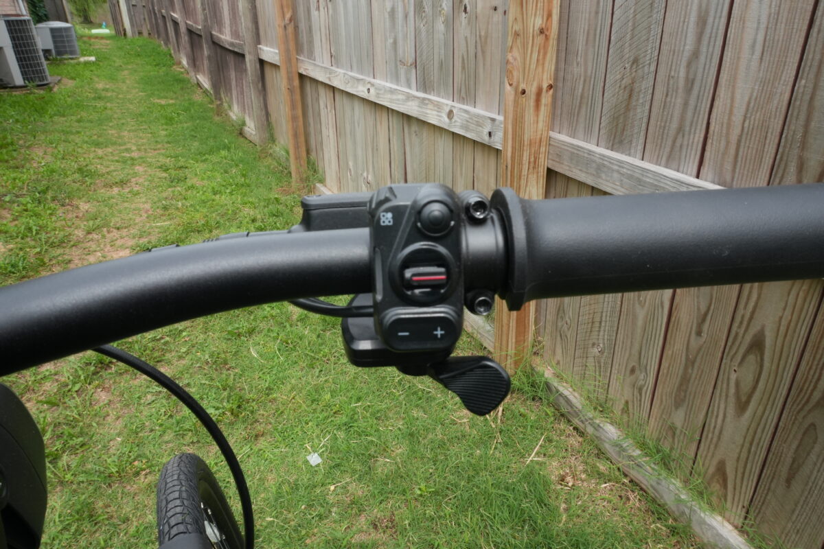 Right control pad on the Segway Myon.