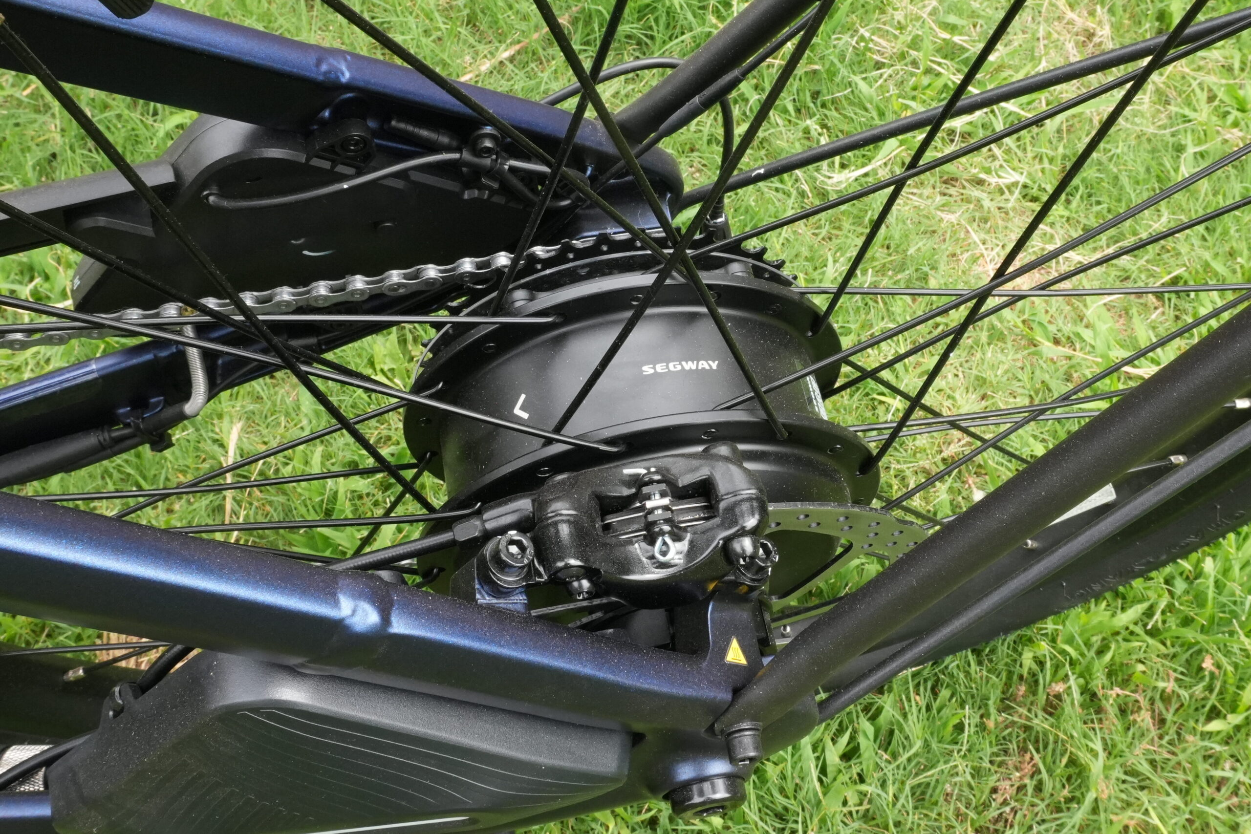 In-house Segway rear hub motor on the Myon.