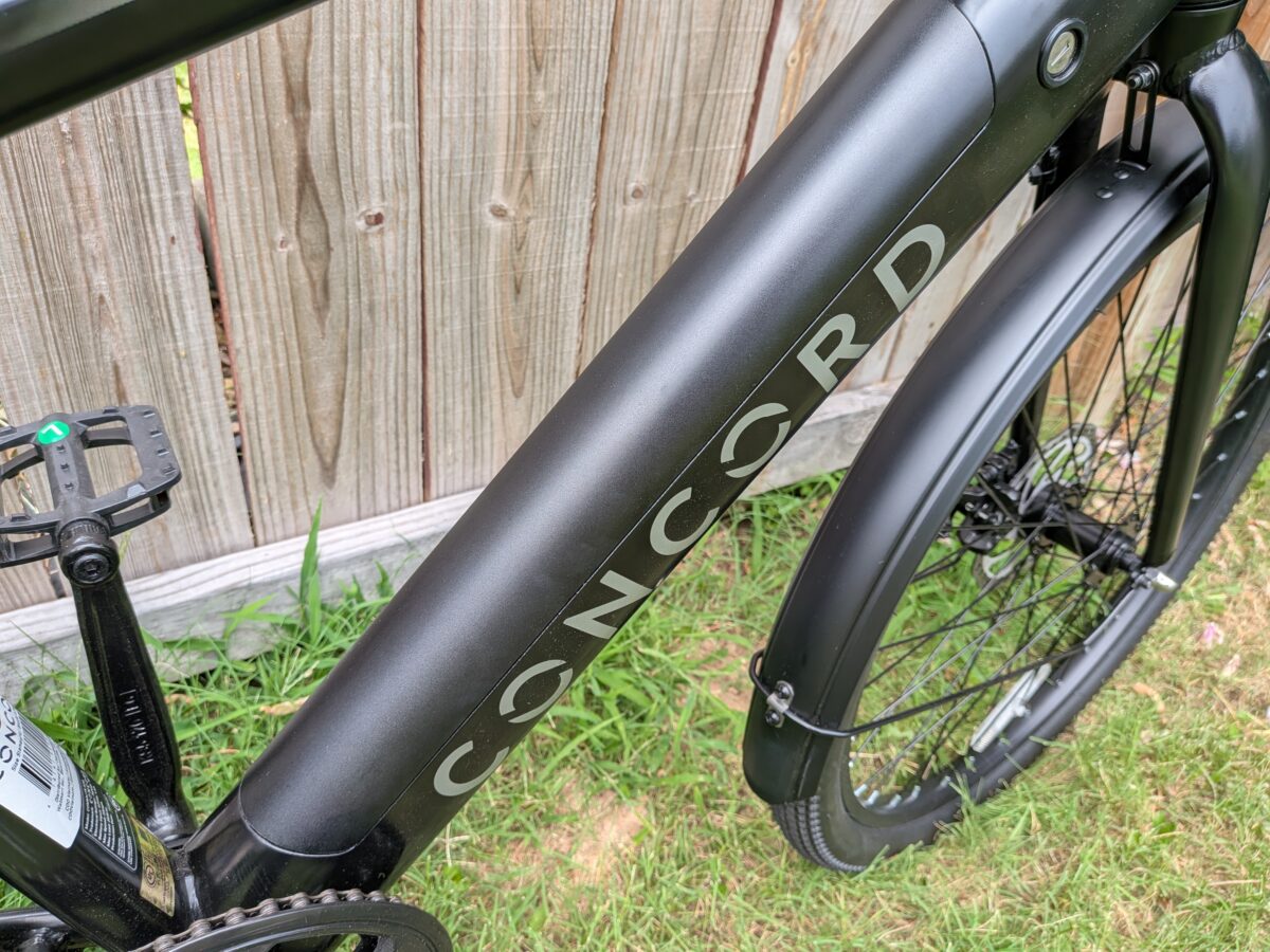 Concord Commutr 36V 10.4Ah removable battery in the down tube