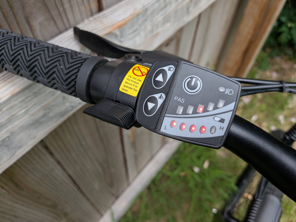LED display on the Concord Commutr handlebars