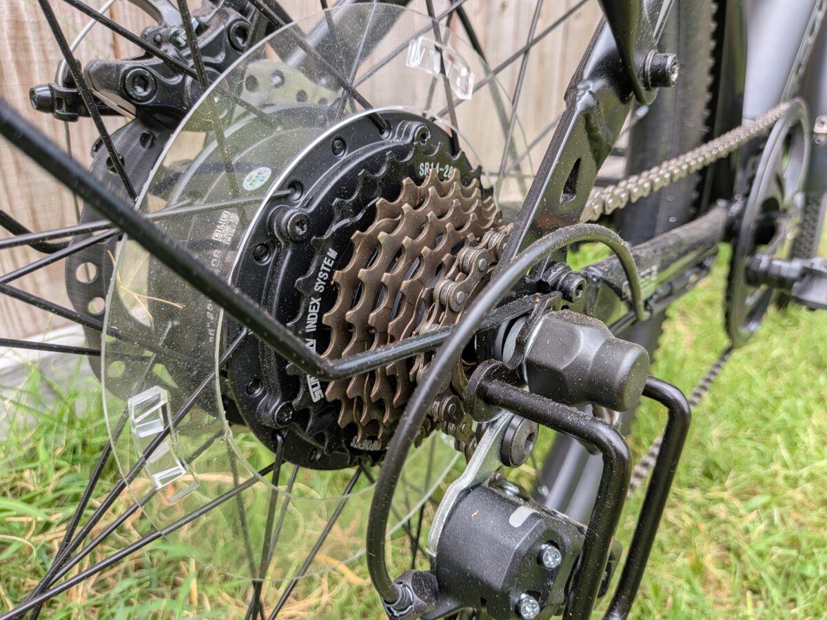 Seven speed 14-28T freewheel on the Concord Commutr