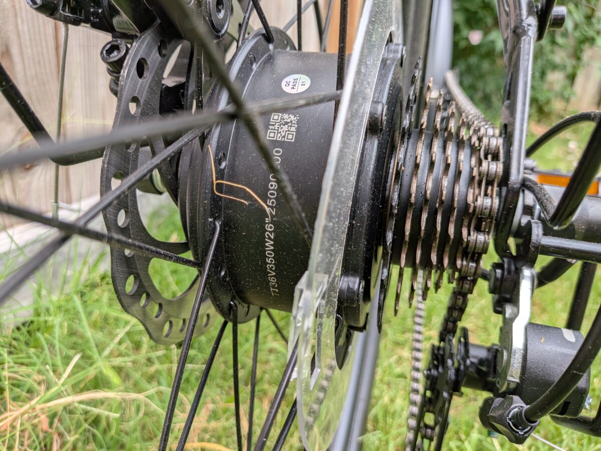 36V 350W rear hub motor on the Walmart Concord Commutr
